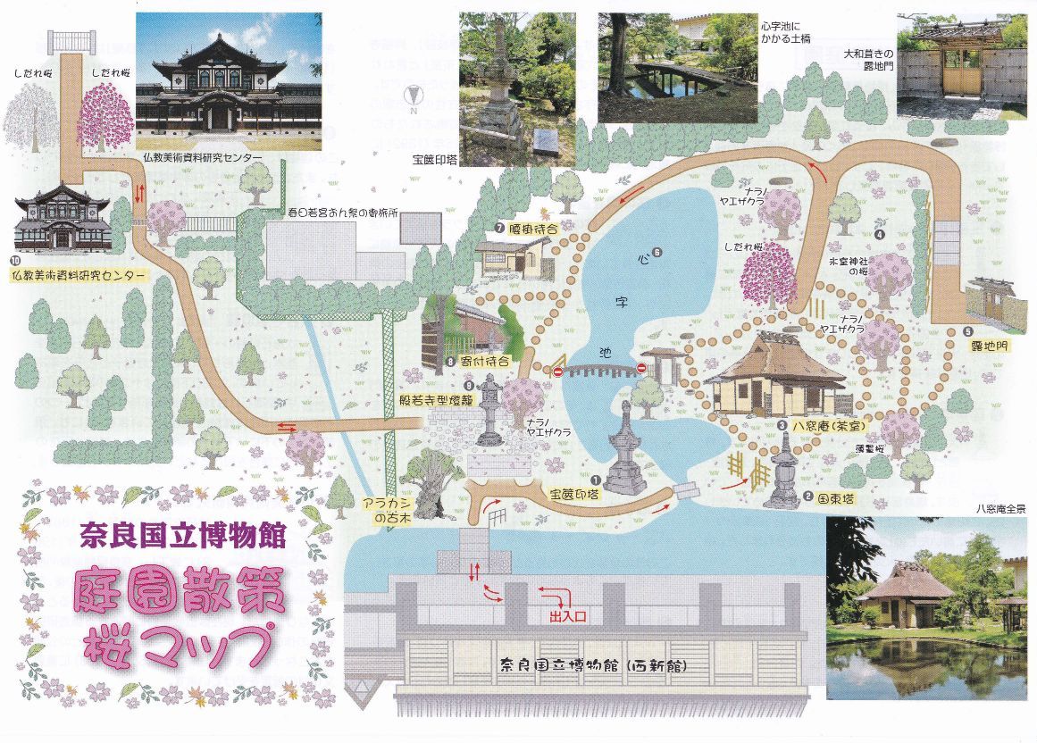 奈良国立博物館　庭園散策マップ